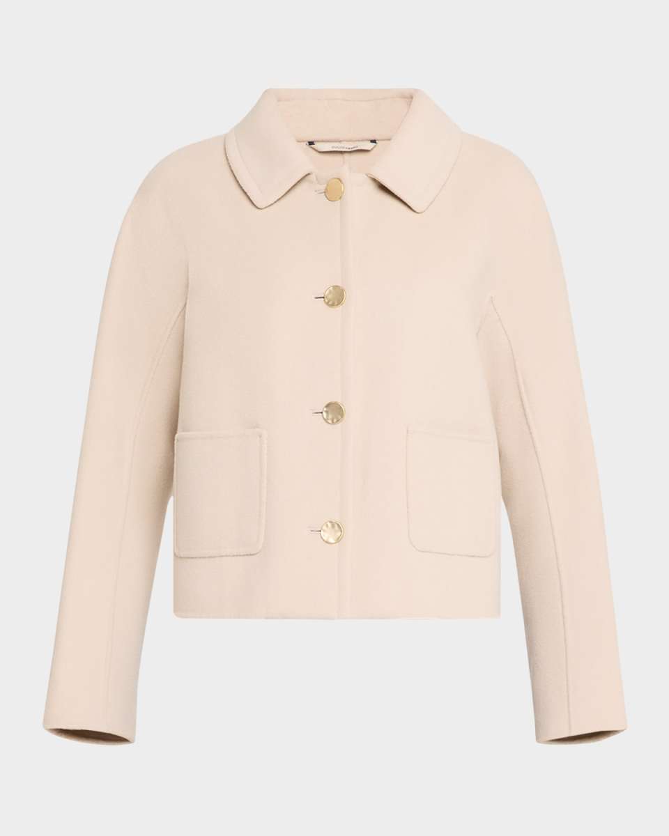 Sogno Button-Front Wool Short Jacket